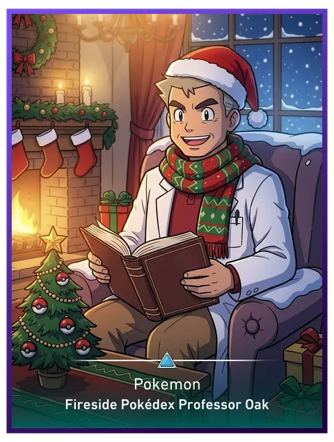 Fireside Pokédex Professor Oak